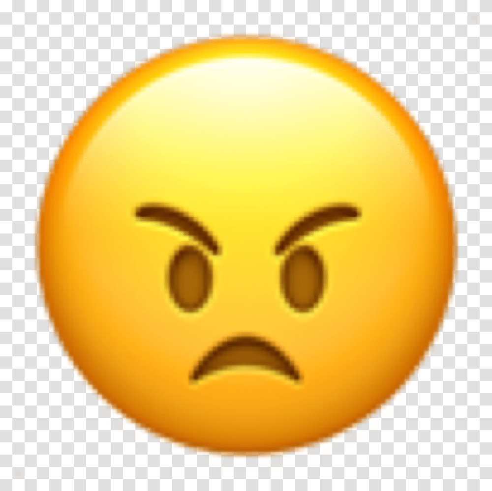 Iphoneemoji Emoji Iphone Mad Freetoedit Emoji Kiss But Angry, Balloon, Label, Text, Pac Man Transparent Png