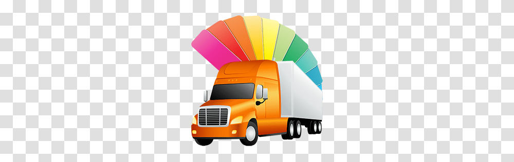 Iphoto Clipart Group With Items, Moving Van, Vehicle, Transportation, Trailer Truck Transparent Png