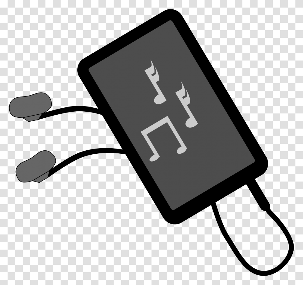 Ipod With Earbuds Music Player Clipart, Business Card, Paper, Text, Weapon Transparent Png