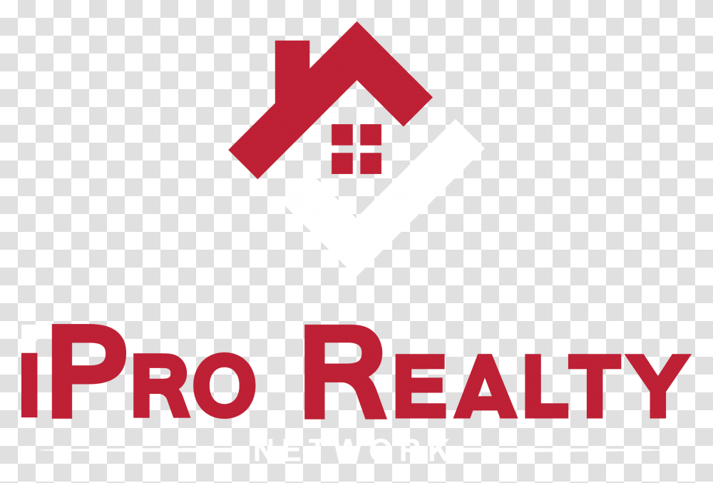 Ipro Realty Logo Red And White Checkmark Stacked Sign, Trademark, Recycling Symbol Transparent Png