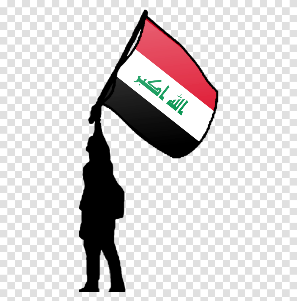 Iraq Flag Flags Iraq Flag Iraq Flag, Label, Person, People Transparent Png