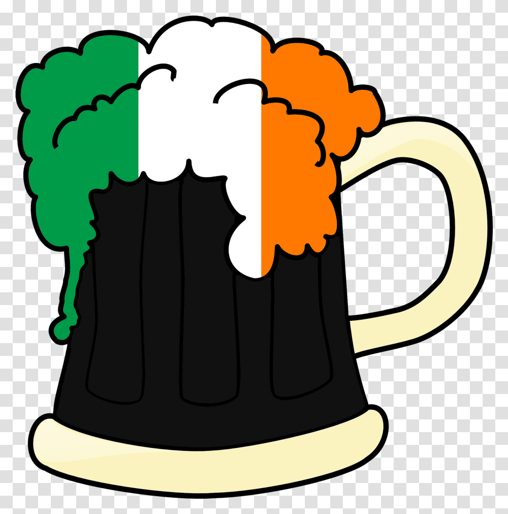 Ireland Beer Irish Green Saint Celebration Day Beer Stein Clipart, Jug, Cup, Coffee Cup Transparent Png