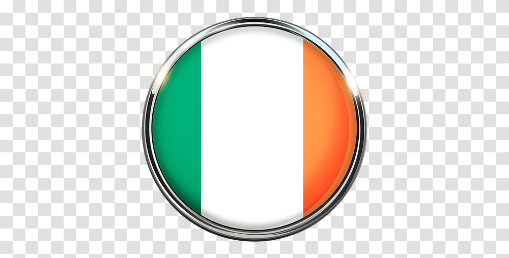 Ireland Europe Flag Circle, Symbol, Disk, Logo, Trademark Transparent Png