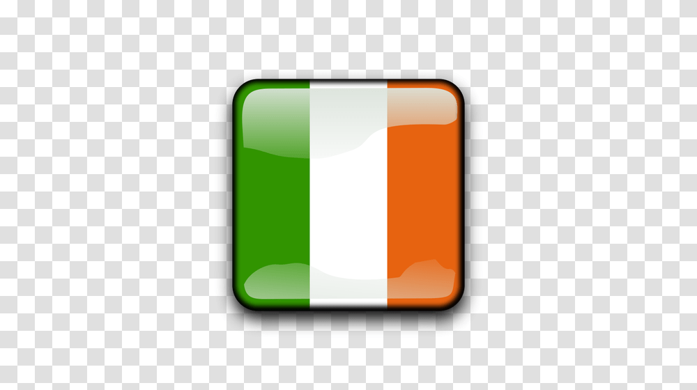 Ireland Flag Button, Word, Light Transparent Png