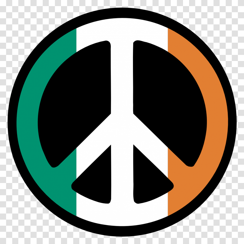Ireland Flag Peace Sign Saint Patricks Day Irish 555px Ireland Flag, Logo, Trademark, Emblem Transparent Png