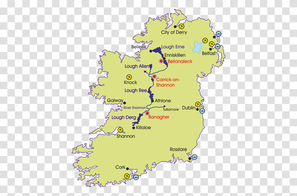 Ireland Map River Shannon On A Map, Diagram, Plot, Atlas, Person Transparent Png