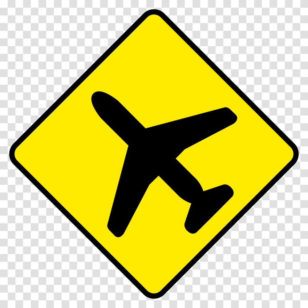 Ireland Road Sign W Airplane Sign Yellow Transparent Png