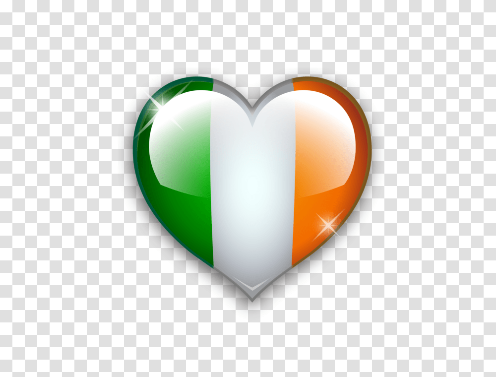 Irelands Flag Heart, Balloon, Light, Plant Transparent Png