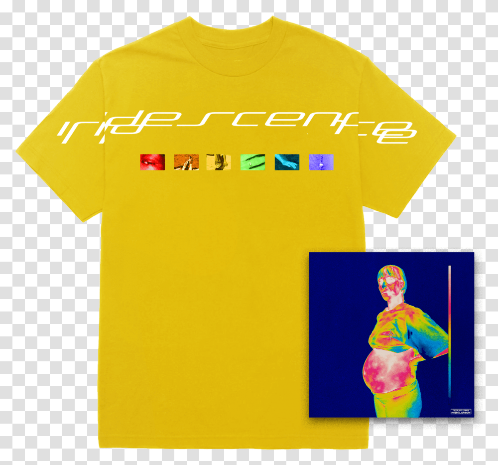 Iridescence Yellow Iridescence Shirt Brockhampton, Apparel, Person, Human Transparent Png