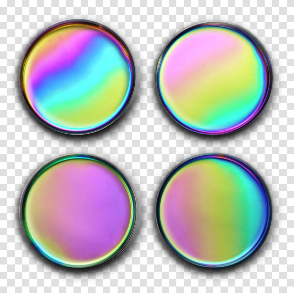 Iridescent Holographic Dots Circle Round Buttons Circle Transparent Png