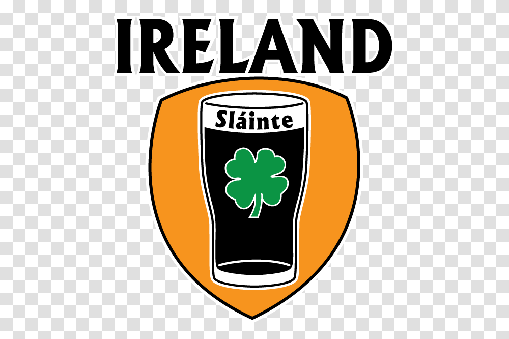 Irish Clover Emblem, Label, Glass, Beverage Transparent Png