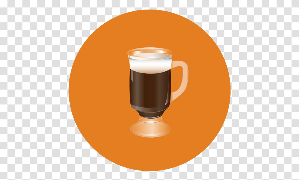 Irish Coffee Icon First Shot Coffee Lovers Graphic Irish Coffee, Glass, Coffee Cup, Beverage, Alcohol Transparent Png