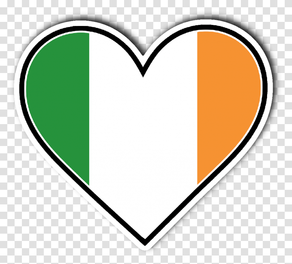 Irish Flag Heart, Label Transparent Png