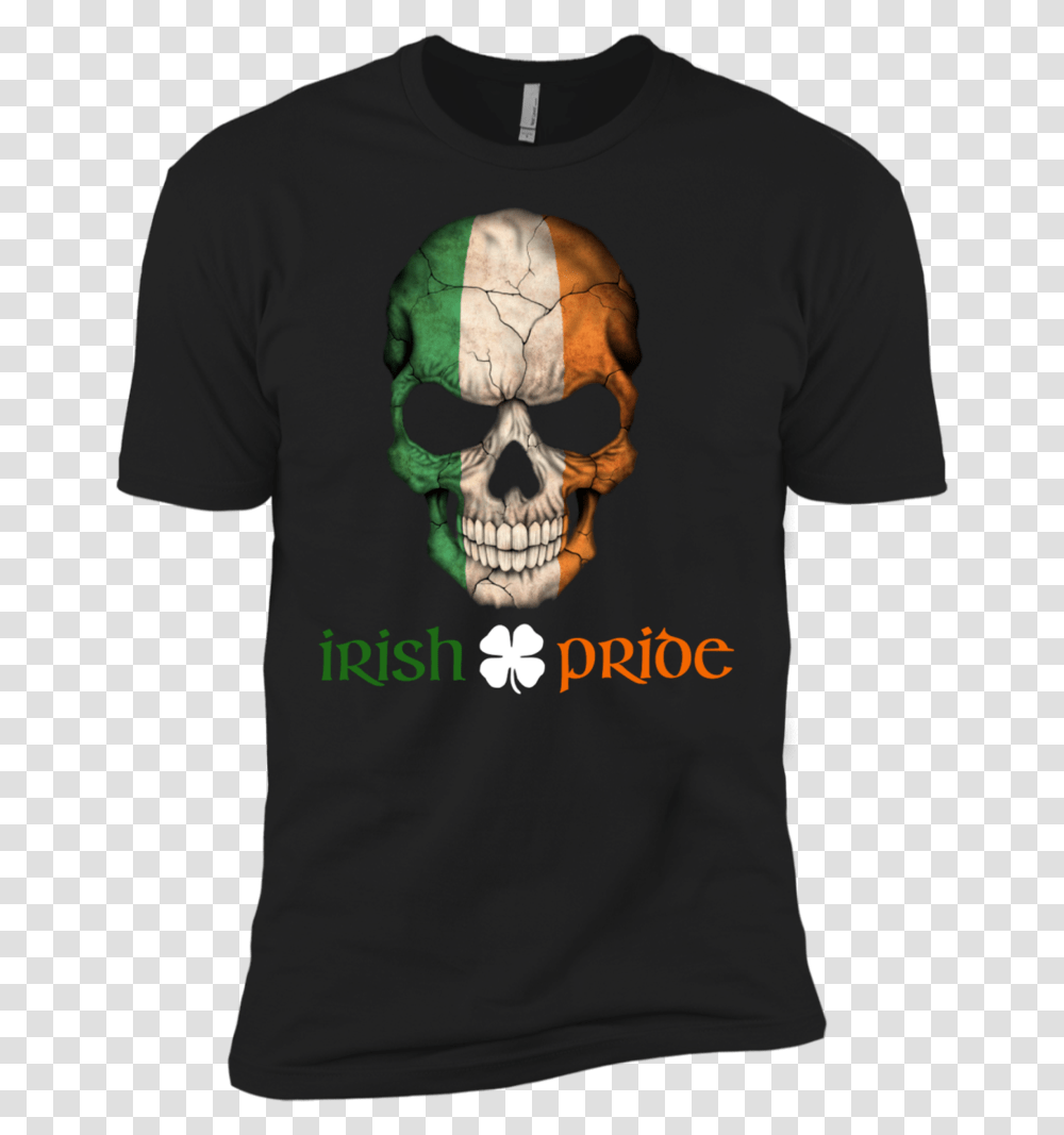 Irish Flag Skull Skull, T-Shirt, Plant, Architecture Transparent Png