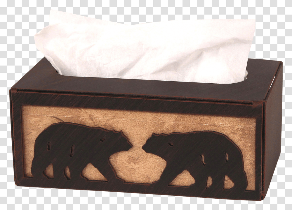 Iron Bear Rectangle Tissue Box Cover Grizzly Bear, Furniture, Table, Apparel Transparent Png