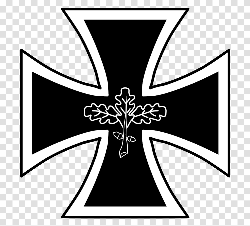 Iron Cross Oak Leaves Alternate Flag Of Germany, Stencil, Emblem Transparent Png