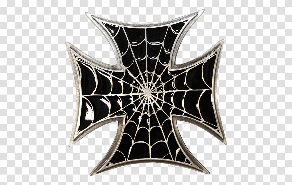 Iron Cross Spinnennetz Belt Buckle, Spider Web Transparent Png