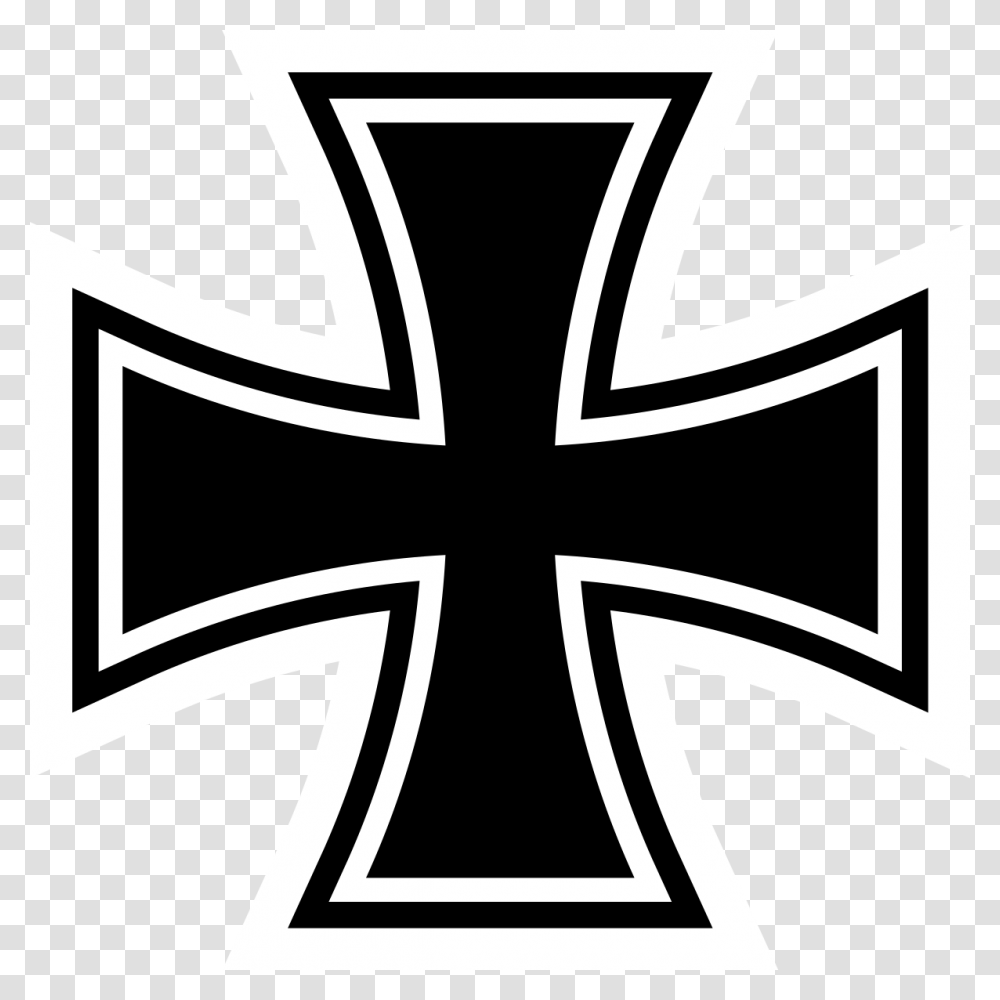 Iron Cross, Stencil, Emblem Transparent Png