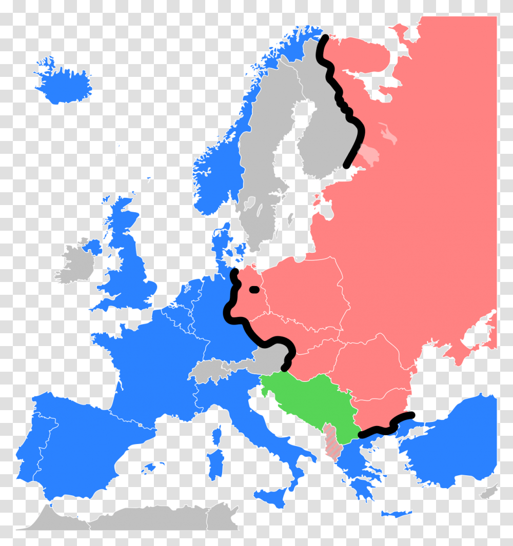 Iron Curtain Wikipedia Cold War In Europe, Map, Diagram, Plot, Atlas Transparent Png