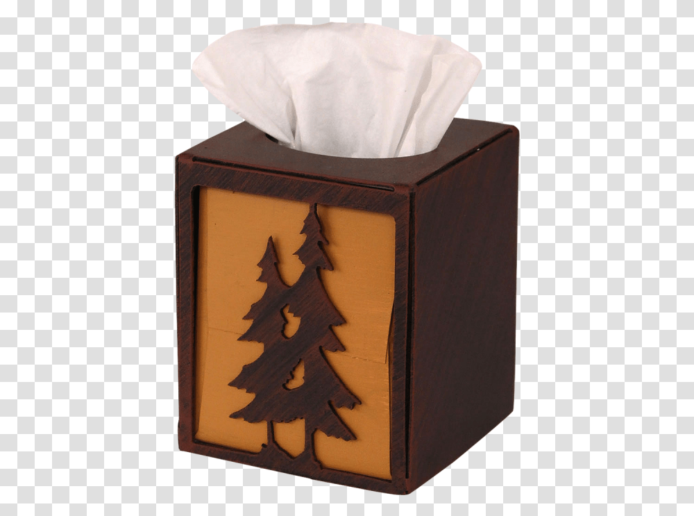 Iron Double Pine Tree Square Tissue Box Cover Vase, Paper, Paper Towel, Toilet Paper Transparent Png
