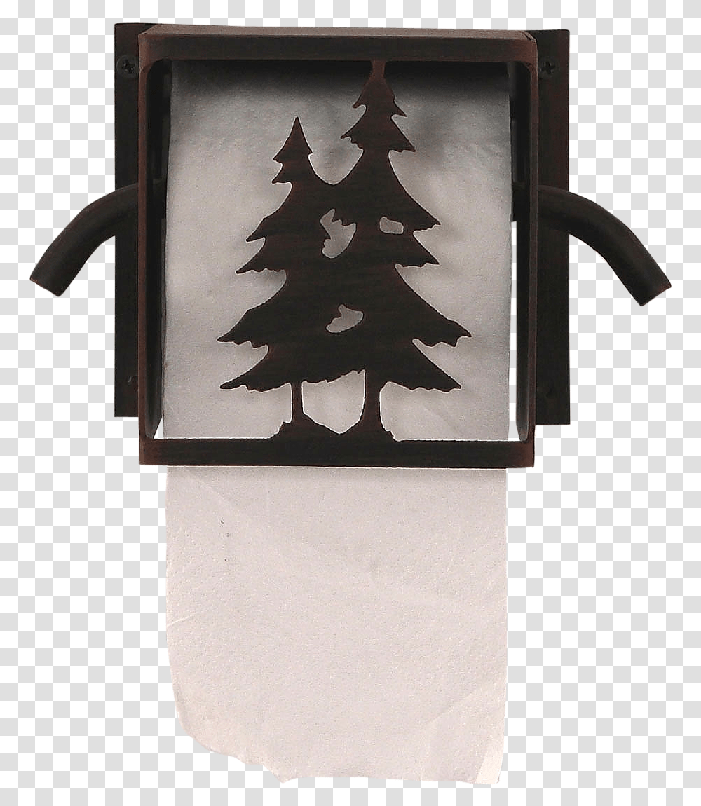 Iron Double Pine Tree Toilet Paper Box, Screen, Electronics, Mailbox Transparent Png