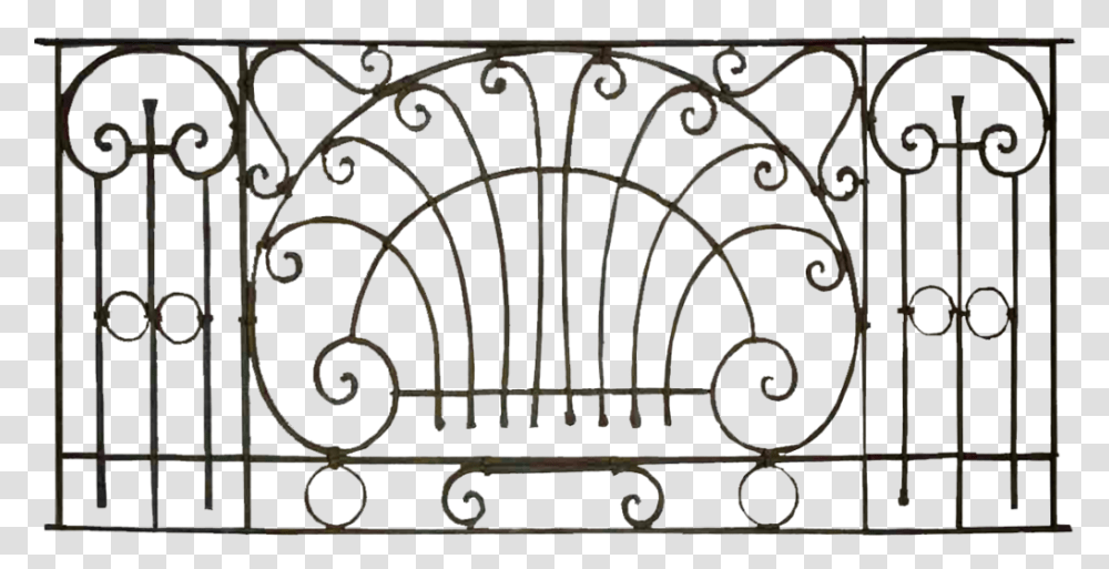 Iron Fence Wrought Iron Balcony Railing, Furniture, Screen, Electronics, Gate Transparent Png