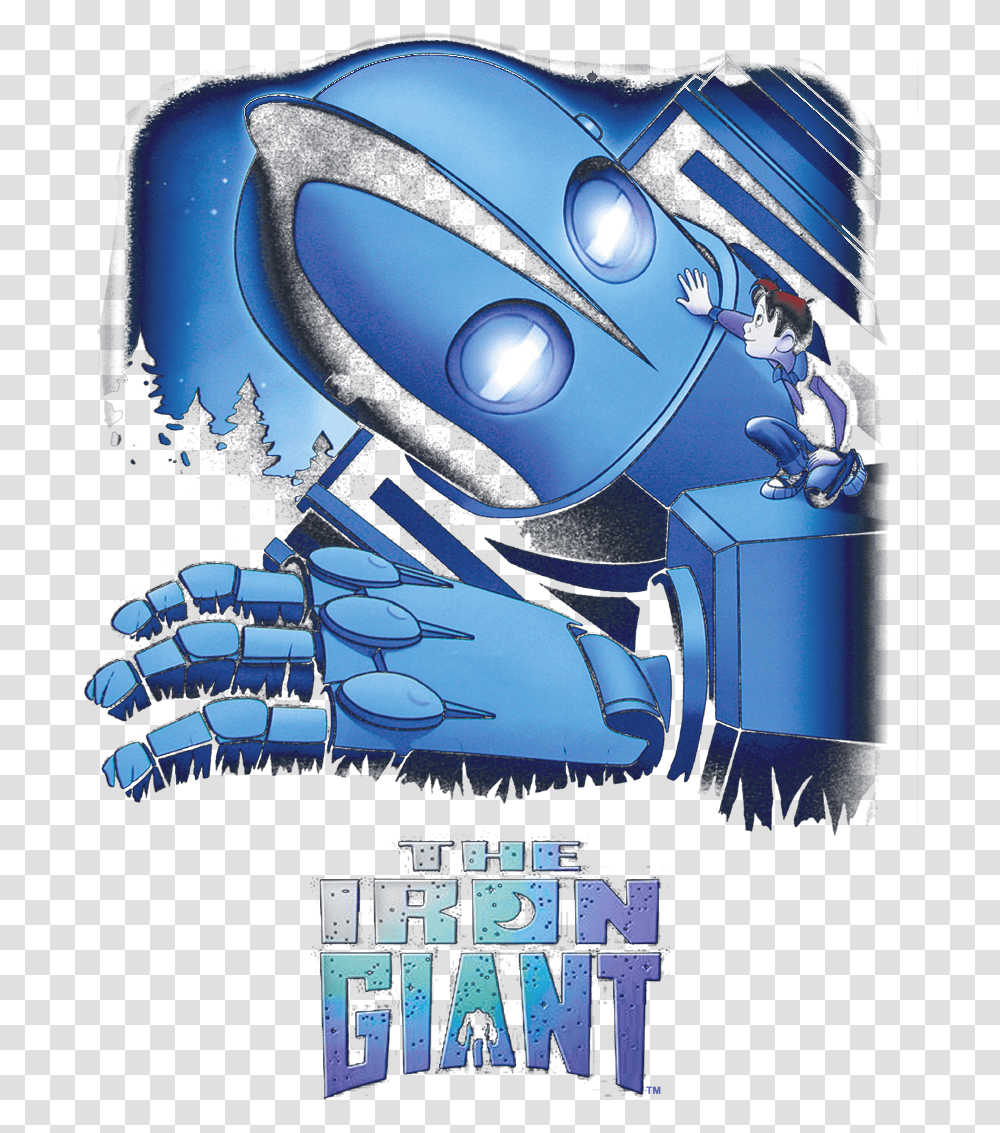 Iron Giant Giant And Hogarth Men's Crewneck Sweatshirt Iron Giant Toy, Robot, Helmet, Apparel Transparent Png