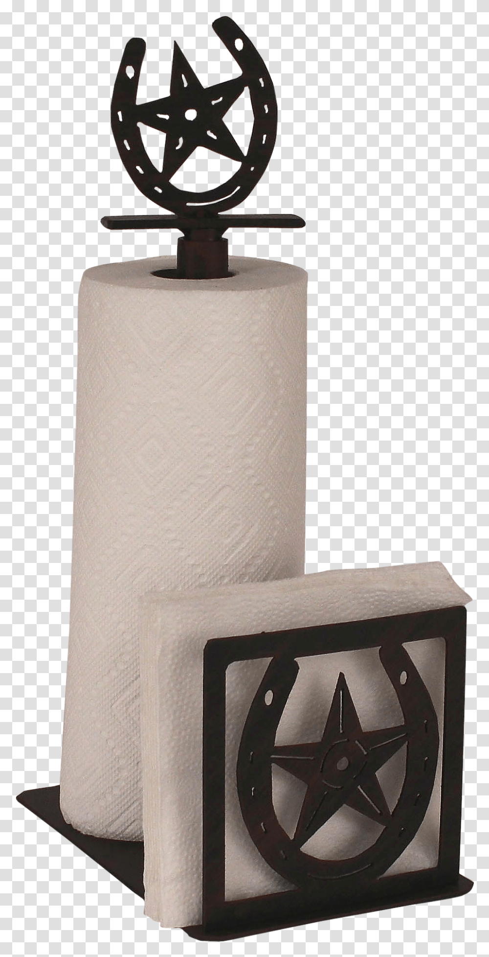 Iron Horseshoestar Short Paper Towel And Napkin Holder Napkin Holder, Clock Tower, Architecture, Building, Tissue Transparent Png