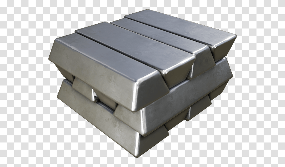 Iron Ingot Satisfactory Steel Ingot, Box, Aluminium, Silver, Furniture Transparent Png