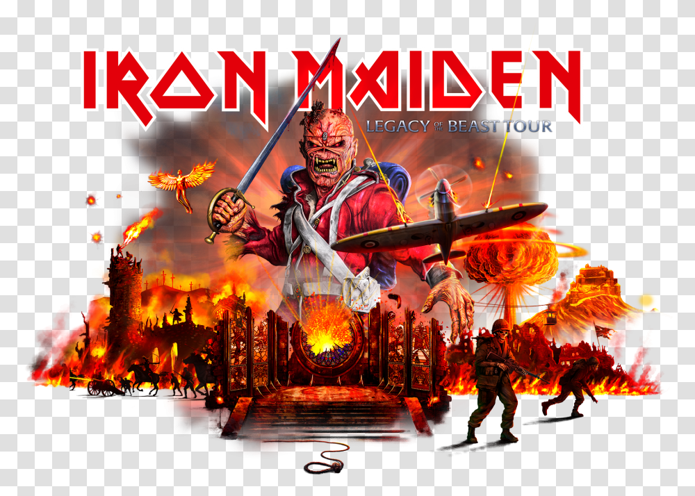 Iron Maiden Legacy Of The Beast Tour 2020, Person, Crowd, Stage, Poster Transparent Png