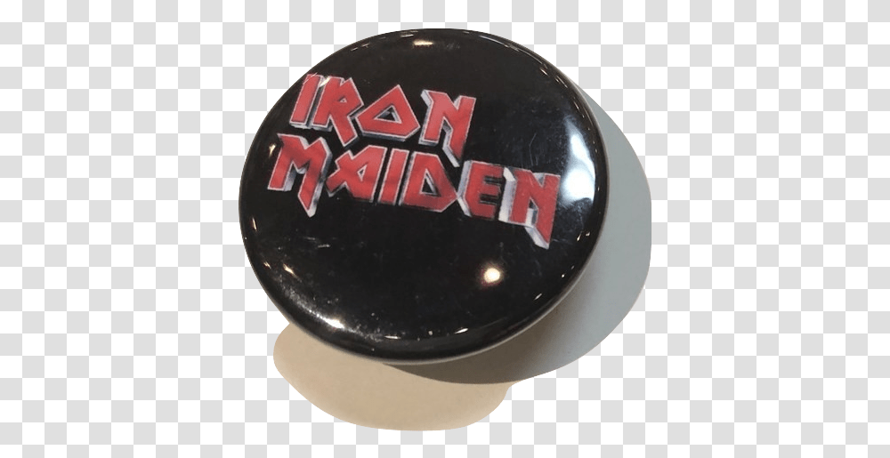 Iron Maiden Logo Button Circle, Clothing, Apparel, Sport, Sports Transparent Png
