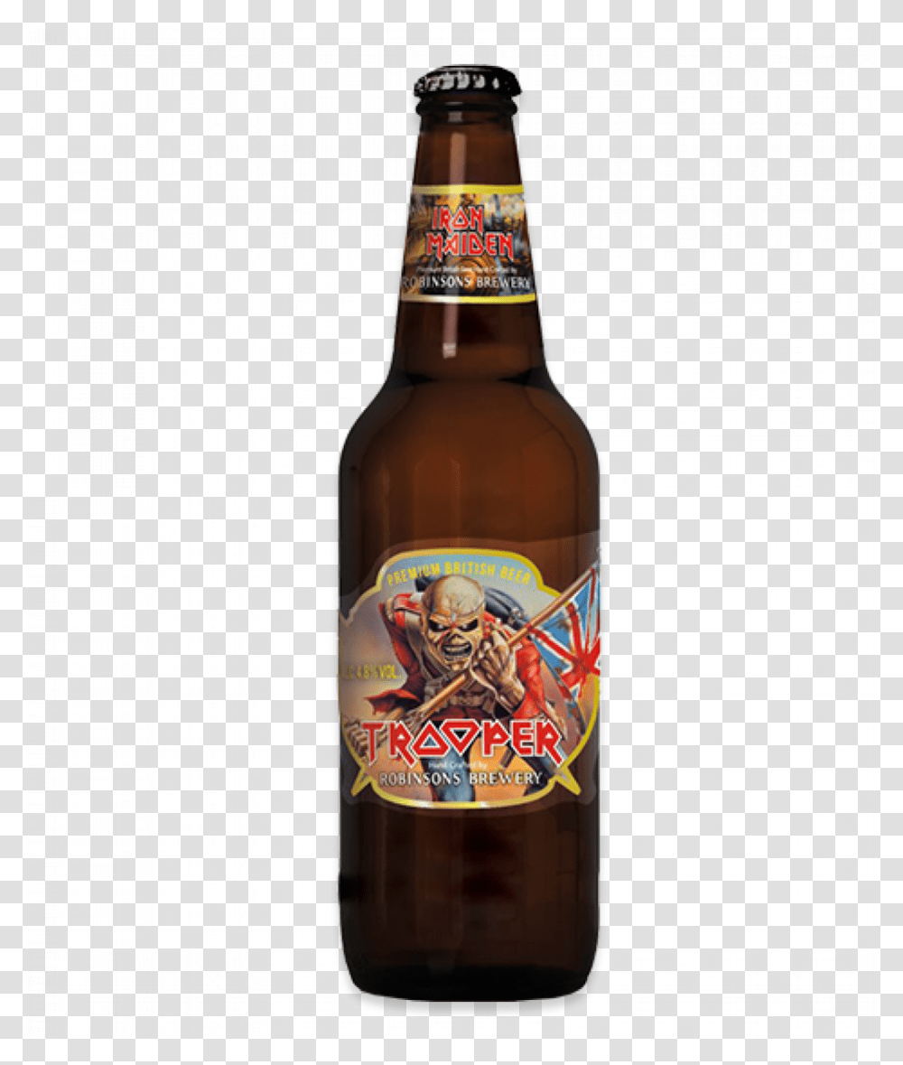 Iron Maiden Trooper 500ml Bottle Iron Maiden Trooper Beer, Alcohol, Beverage, Drink, Beer Bottle Transparent Png