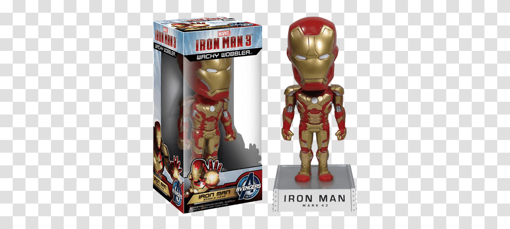 Iron Man 3 Iron Man Wacky Wobbler Ebay Iron Man 3 Merchandise, Robot, Toy, Nutcracker Transparent Png