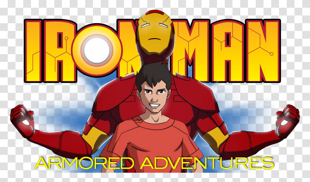 Iron Man Armored Adventures Logo, Person, Human, Helmet Transparent Png