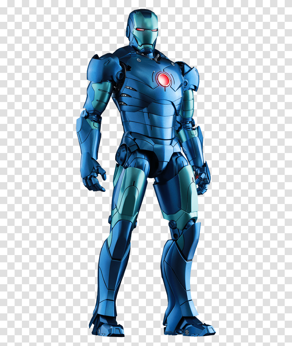 Iron Man Blue Armor, Toy, Robot, Helmet Transparent Png