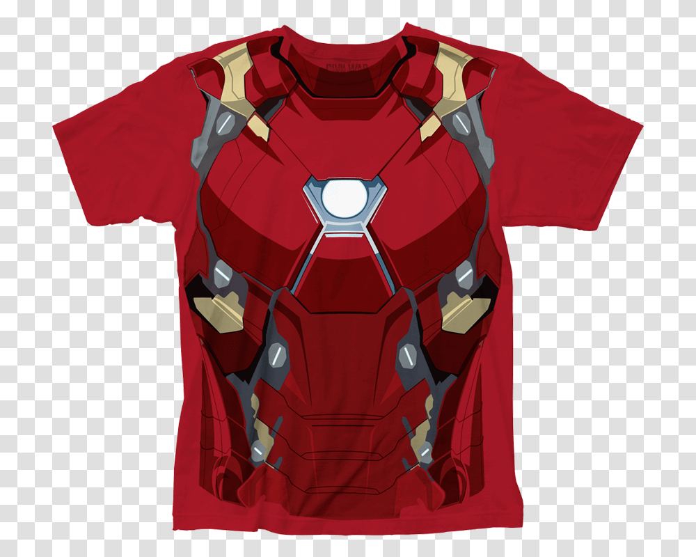 Iron Man Civil War Suit T Shirt Captain America T Shirt Suit, Apparel Transparent Png