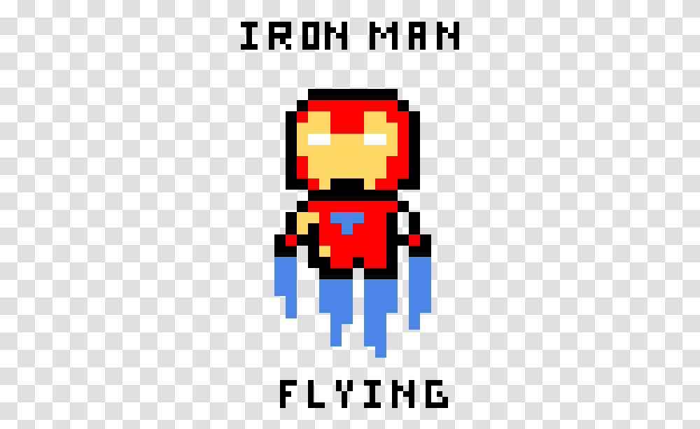 Iron Man Flying Pixel Art Iron Man Simple, Pac Man, First Aid Transparent Png