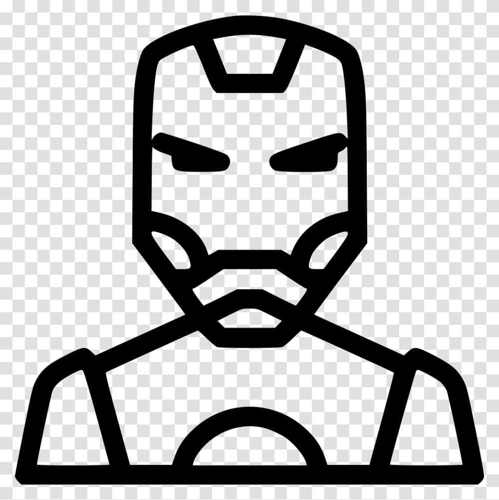 Iron Man Icon, Lawn Mower, Tool, Stencil Transparent Png