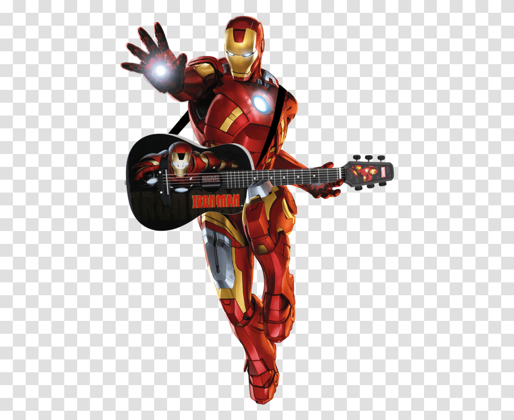 Iron Man Iron Man Playing Guitar, Leisure Activities, Musical Instrument, Helmet Transparent Png