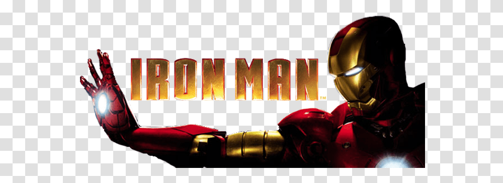 Iron Man Iron Man With Logo, Helmet, Text, Alphabet, Light Transparent Png