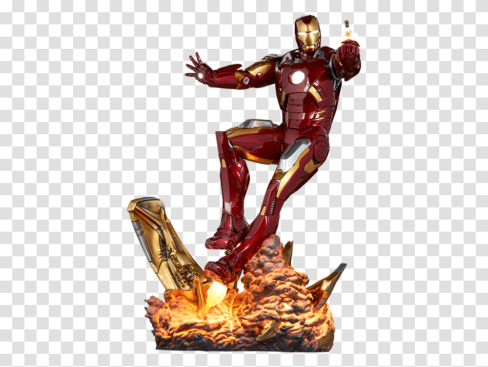 Iron Man Mark Vii Sideshow, Toy, Robot, Bonfire, Flame Transparent Png