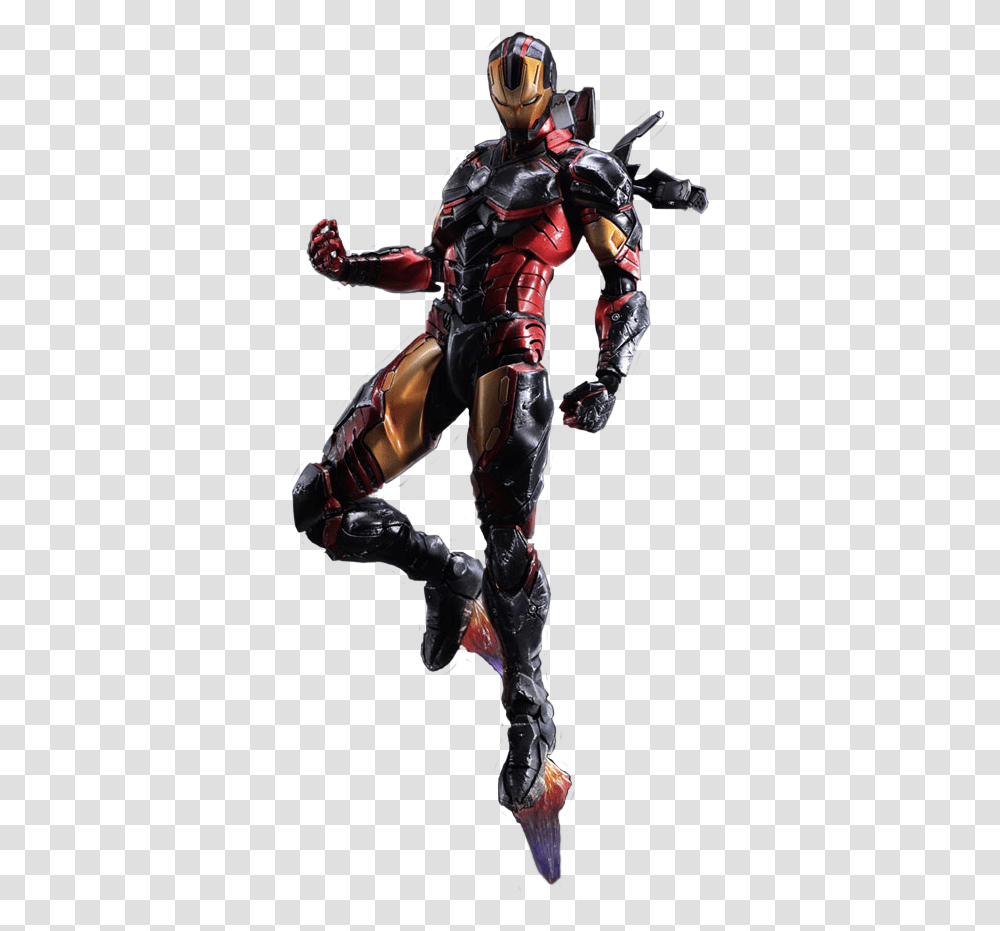 Iron Man Play Arts Kai Action Figure, Helmet, Costume, Person Transparent Png