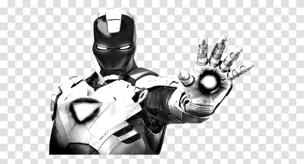 Iron Man Suit Black And White Iron Man Suit, Person, Human, Hand, Batman Transparent Png