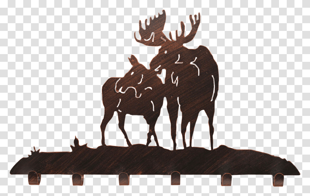 Iron Moose Coat Rack, Mammal, Animal, Silhouette, Wildlife Transparent Png