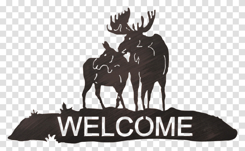 Iron Moose Welcome Sign Coat Rack, Poster, Silhouette, Bird, Animal Transparent Png