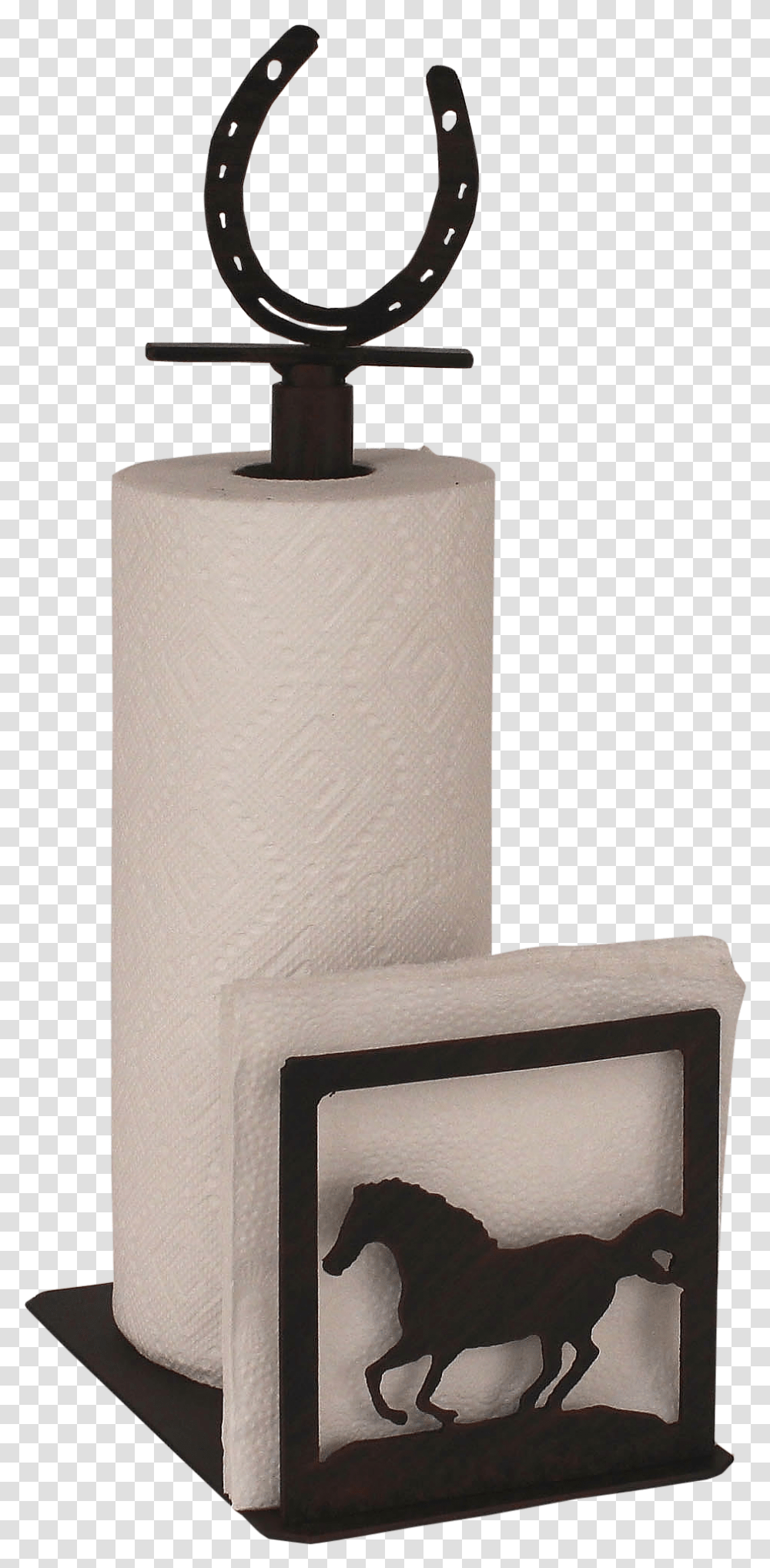 Iron Running Horsehorse Shoe Paper Towel And Napkin Paper Towel And Napkin Holder, Tissue, Toilet Paper, Lamp Transparent Png