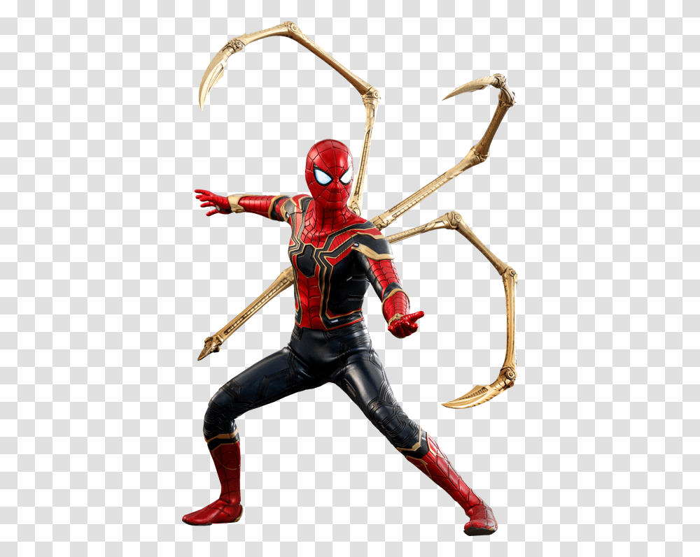 Iron Spider Man Iron Spider, Leisure Activities, Figurine, Costume, Person Transparent Png