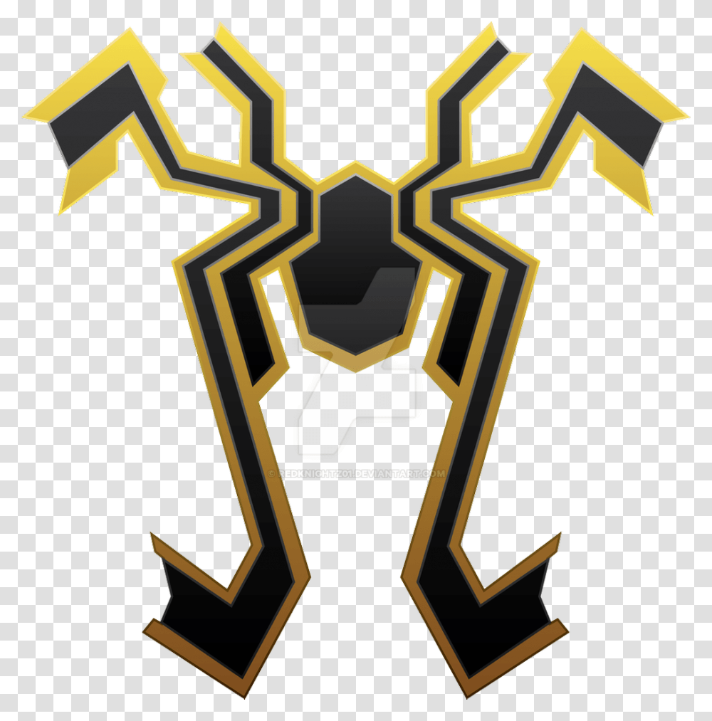 Iron Spider Symbol Iron Spider Spider Logo, Cross, Emblem, Trophy Transparent Png
