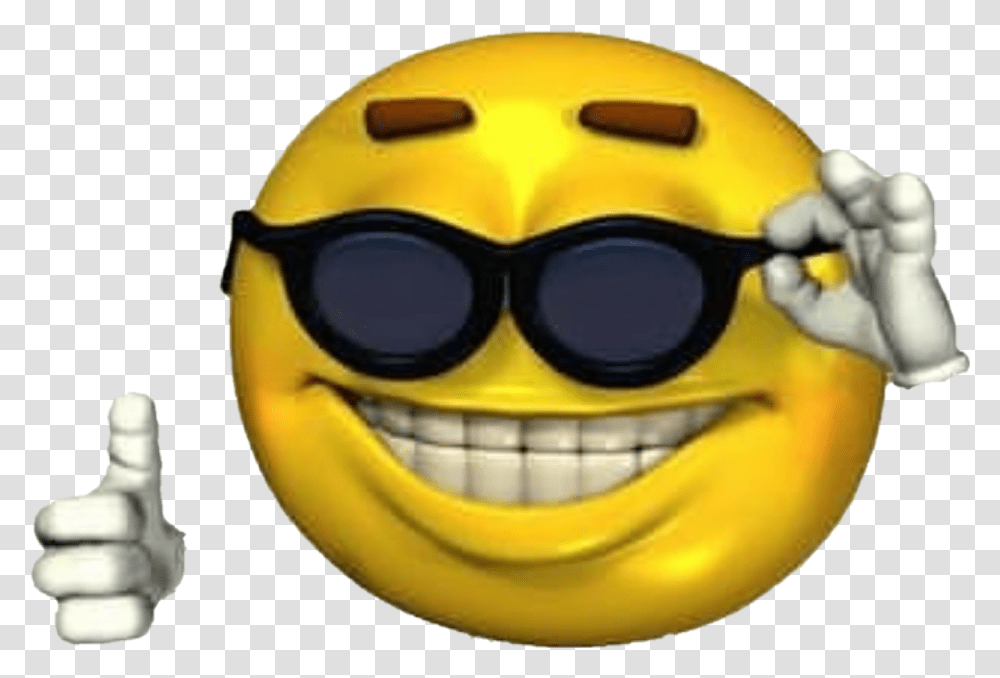 Ironicmeme Ironic Sunglasses Emoji Smileyface Emoji With Sunglasses Meme, Helmet, Clothing, Apparel, Pac Man Transparent Png
