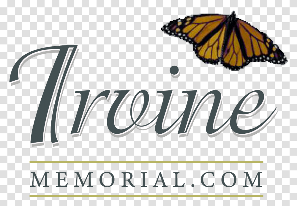 Irvine Funeral Home And Chapel Monarch Butterfly, Alphabet, Insect, Invertebrate Transparent Png